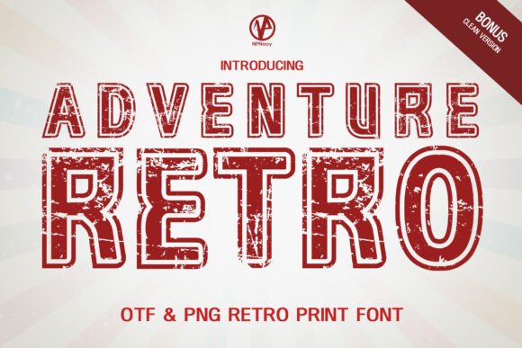 Adventure Retro: The Gritty Vintage Font That Makes Designs Pop
