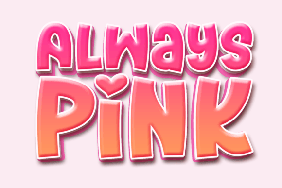 Always Pink: A Font with a Playful Soul