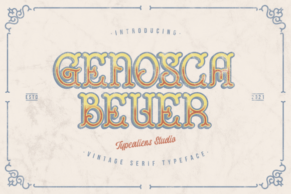 Genosca Beuer: A Bold Vintage Display Font for Modern Brands