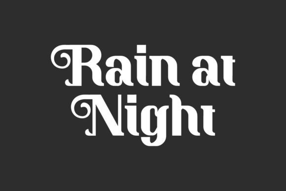 Rain at Night: A Typeface for Dreamy, Retro-Inspired Designs
