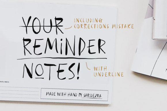 Reminder Notes: A Display Font for Modern Creatives