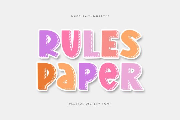 Rules Paper: A Bold Display Font for Playful Branding